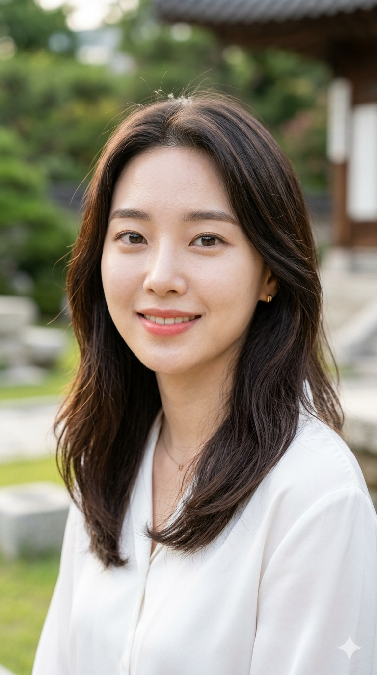 한옥 정원 인물 포트레이트